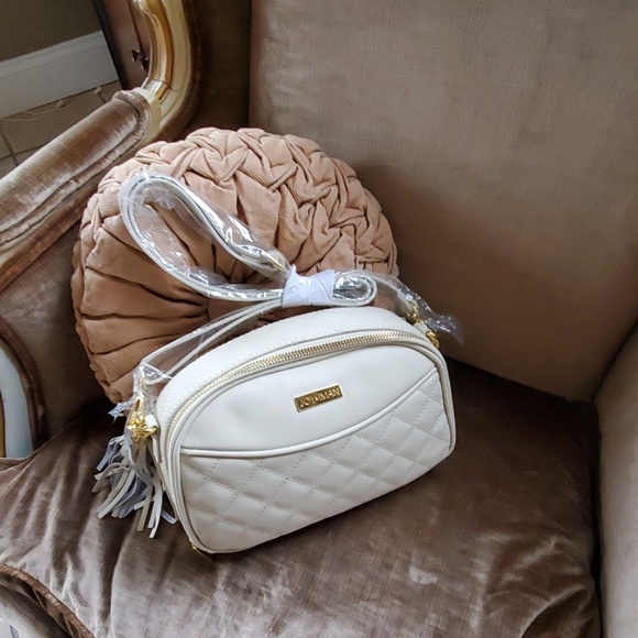 Joy Iman Handbags - JOY IMAN Ivory Crossbody